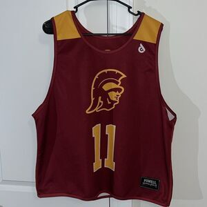 Game Practice USC Southern Call Trojans #11 Lacrosse LAX  Jersey XL/L Reversible